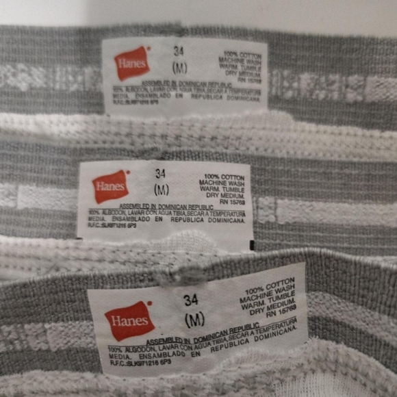 Vintage Hanes Men's Gray Waistband White Briefs 3 Pairs Size 34 - Picture 4 of 6